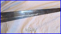 RARE US Civil War CSA Engraved SWORD with Brass Handle, Confederate Army