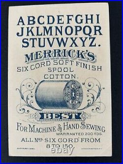 RARE Union & Confederate Soldier Civil War Merrick Thread Victorian Trade Card