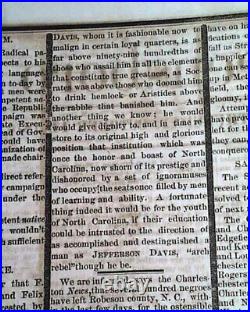 ROBERT E. LEE Civil War Confederate General COMMANDER Death 1870 South Newspaper