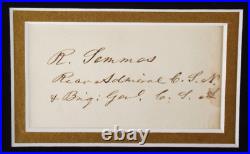 Raphael Semmes Confederate Admiral, American Civil War Autograph Display''Rare