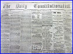 Rare 1864 Augusta GA Confederate Civil War newspaper w JEWISH SLAVE DEALER adve