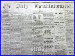 Rare 1864 Augusta GA Confederate Civil War newspaper w JEWISH SLAVE DEALER adve