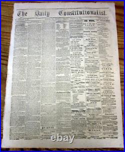 Rare 1864 Augusta GA Confederate Civil War newspaper w JEWISH SLAVE DEALER adve