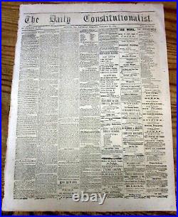 Rare 1864 Augusta GA Confederate Civil War newspaper w JEWISH SLAVE DEALER adve