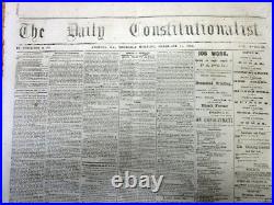Rare 1864 Augusta GEORGIA Confederate Civil War newspaper 6 SLAVE ADS+Kinston NC