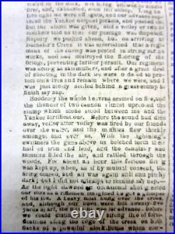 Rare 1864 Augusta GEORGIA Confederate Civil War newspaper 6 SLAVE ADS+Kinston NC