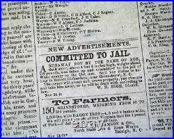 Rare 1864 CONFEDERATE Newspaper with William T. Sherman's Georgia March to Sea