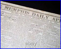 Rare ATLANTA GA Georgia CONFEDERATE Memphis TN Civil War 1864 Old Newspaper