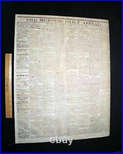 Rare ATLANTA GA Georgia CONFEDERATE Memphis TN Civil War 1864 Old Newspaper