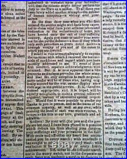 Rare ATLANTA GA Georgia CONFEDERATE Memphis TN Civil War 1864 Old Newspaper