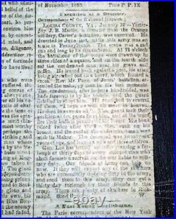 Rare ATLANTA GA Georgia CONFEDERATE Memphis TN Civil War 1864 Old Newspaper