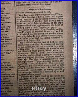 Rare ATLANTA GA Georgia CONFEDERATE Memphis TN Civil War 1864 Old Newspaper