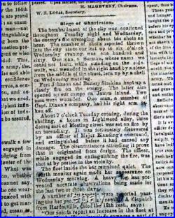 Rare ATLANTA GA Georgia CONFEDERATE Memphis TN Civil War 1864 Old Newspaper