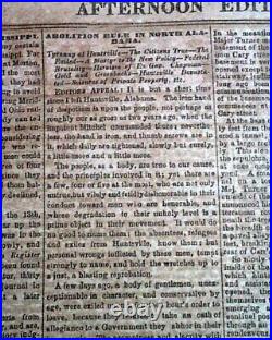 Rare ATLANTA GA Georgia CONFEDERATE Memphis TN Civil War 1864 Old Newspaper