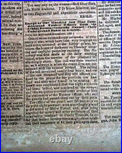 Rare ATLANTA GA Georgia CONFEDERATE Memphis TN Civil War 1864 Old Newspaper