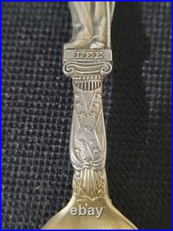 Rare Antique Silver US Civil War Confederate CSA Robert E Lee Spoon Shepard & Co