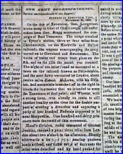 Rare Atlanta GA Georgia Confederate Memphis TN Civil War 1864 Original Newspaper