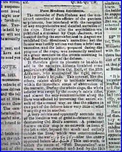 Rare Atlanta GA Georgia Confederate Memphis TN Civil War 1864 Original Newspaper