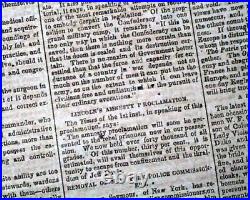 Rare Atlanta GA Georgia Confederate Memphis TN Civil War 1864 old Newspaper