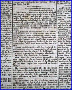 Rare Atlanta GA Georgia Confederate Memphis TN Civil War 1864 old Newspaper