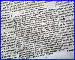 Rare Atlanta GA Georgia Confederate Memphis TN Civil War 1864 old Newspaper