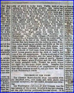 Rare BATTLE OF ANTIETAM Sharpsburg Civil War Confederate 1862 Richmond Newspaper