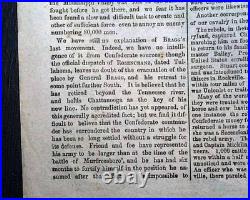 Rare BATTLE OF GETTYSBURG Confederate Capital Richmond VA Civil War 1863 Newspa