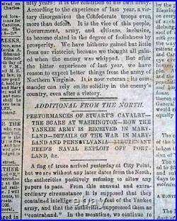 Rare BATTLE OF GETTYSBURG Confederate Capital Richmond VA Civil War 1863 Newspa
