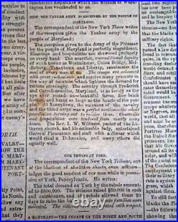 Rare BATTLE OF GETTYSBURG Confederate Capital Richmond VA Civil War 1863 Newspa