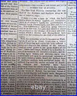 Rare BATTLE OF GETTYSBURG Confederate Capital Richmond VA Civil War 1863 Newspa