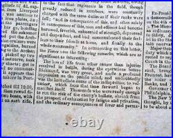 Rare BATTLE OF GETTYSBURG Confederate Capital Richmond VA Civil War 1863 Newspa