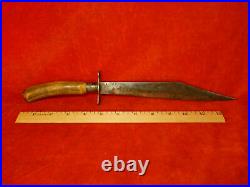 Rare CIVIL War Confederate Made 13 1/2 Clipped Point Bowie Side Knife