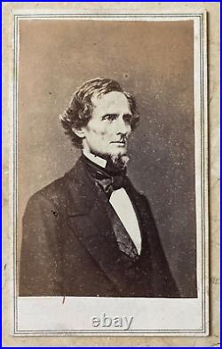 Rare! CIVIL War Confederate President Jefferson Davis 1861 Brady Neg. CDV Photo