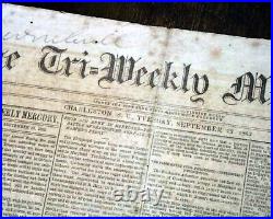 Rare CONFEDERATE Battle of Antietam Sharpsburg Maryland 1862 Civil War Newspaper