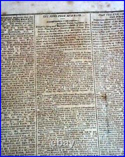 Rare CONFEDERATE Battle of Antietam Sharpsburg Maryland 1862 Civil War Newspaper