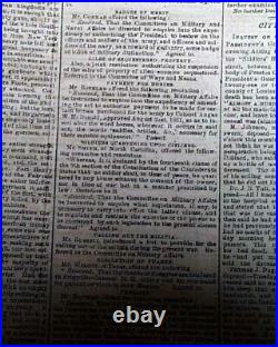 Rare CONFEDERATE CAPITAL with Jefferson Davis & Shiloh Civil War 1862 VA Newspaper