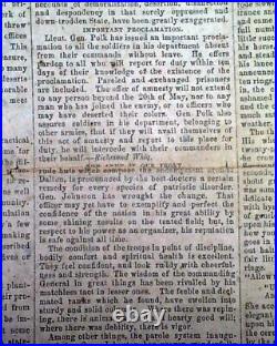 Rare CONFEDERATE COLUMBIA SC South Carolina Jeff. Davis 1864 Civil War Newspaper