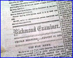 Rare CONFEDERATE Capital Battle of Mobile Bay Alabama 1864 Civil War Newspaper