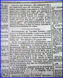 Rare CONFEDERATE Capital Battle of Mobile Bay Alabama 1864 Civil War Newspaper