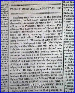 Rare CONFEDERATE Capital Battle of Mobile Bay Alabama 1864 Civil War Newspaper