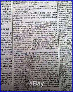 Rare CONFEDERATE Capital Battle of Mobile Bay Alabama 1864 Civil War Newspaper