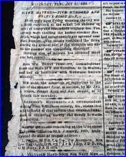 Rare CONFEDERATE Charleston Mercury SC Civil War 1865 Necessity Print Newspaper