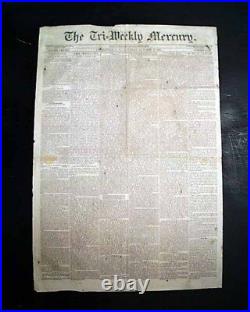 Rare CONFEDERATE Charleston SC with Battle of Chickamauga 1863 Civil War Newspaper