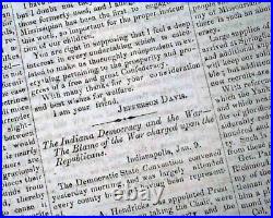 Rare CONFEDERATE Civil War Winston NC North Carolina 1862 Southern old Newspaper
