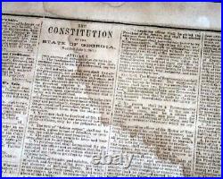 Rare CONFEDERATE Columbus GA Muscogee County Georgia 1862 Civil War Newspaper