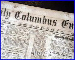 Rare CONFEDERATE Columbus Georgia Battle of Seven Pines 1862 Civil War Newspaper