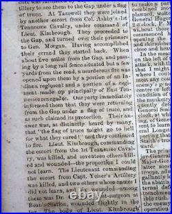 Rare CONFEDERATE Columbus Georgia Battle of Seven Pines 1862 Civil War Newspaper Rare CONFEDERATE Columbus Georgia Battle of Seven Pines 1862 Civil War Newspaper