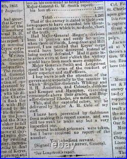 Rare CONFEDERATE Columbus Georgia Battle of Seven Pines 1862 Civil War Newspaper