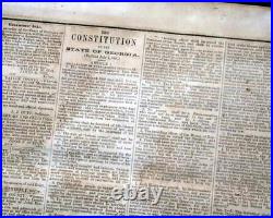 Rare CONFEDERATE Columbus Georgia Battle of Seven Pines 1862 Civil War Newspaper