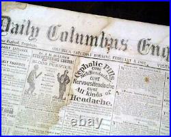 Rare CONFEDERATE Columbus Georgia GA Stonewall Jackson 1862 Civil War Newspaper